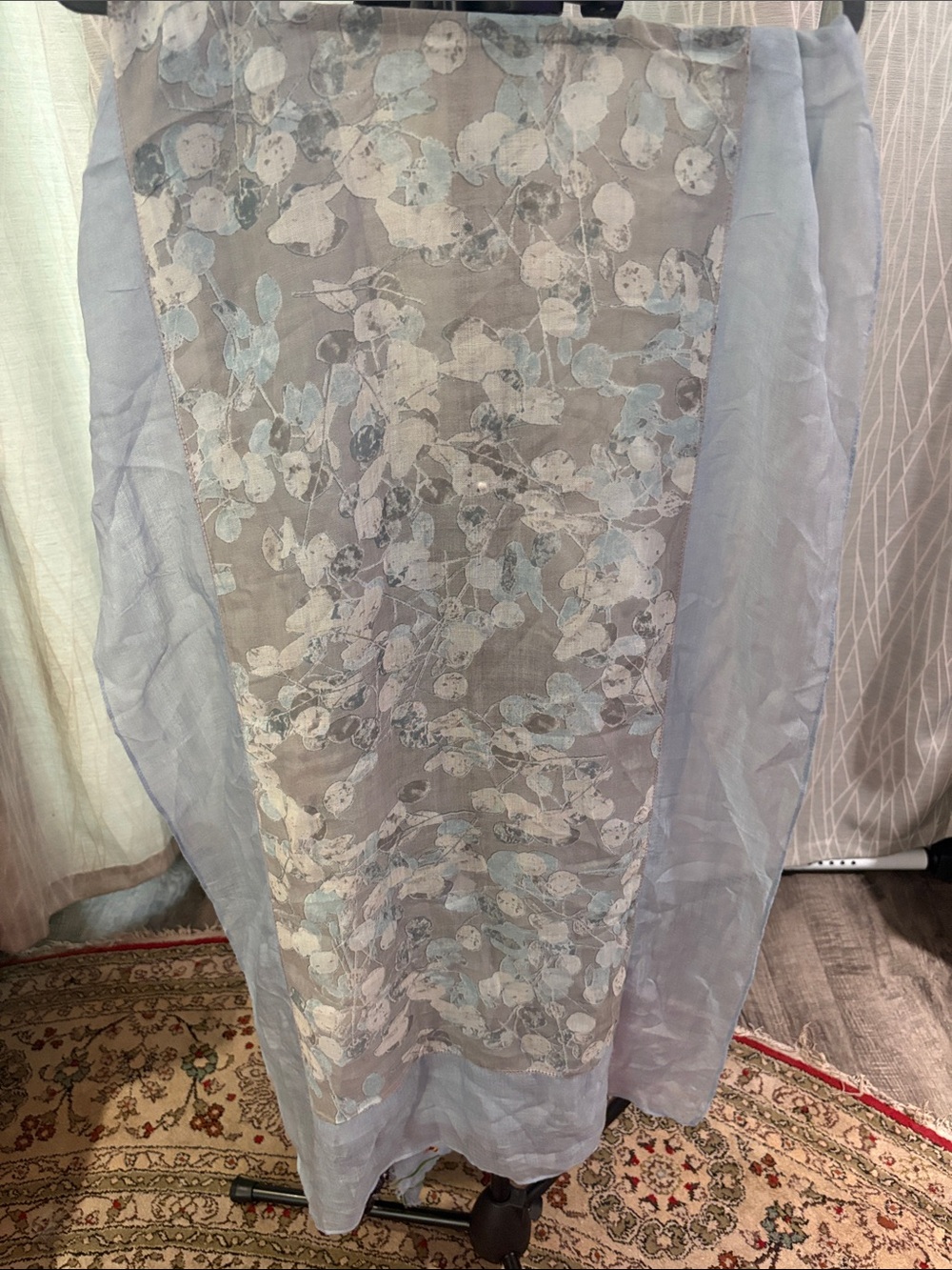 Simply Vera Vera Wang Light Blue Floral Sheer Scarf